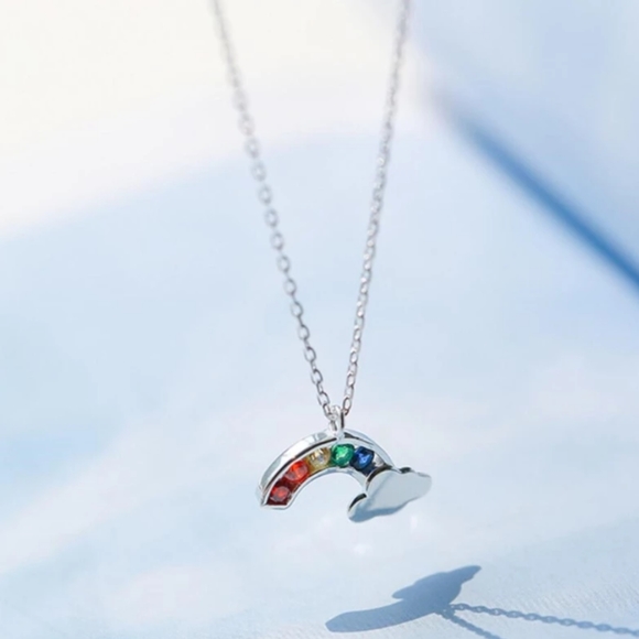 Rainbow Cloud Sweet Fresh Wild 925 Sterling Silver - Picture 2 of 5